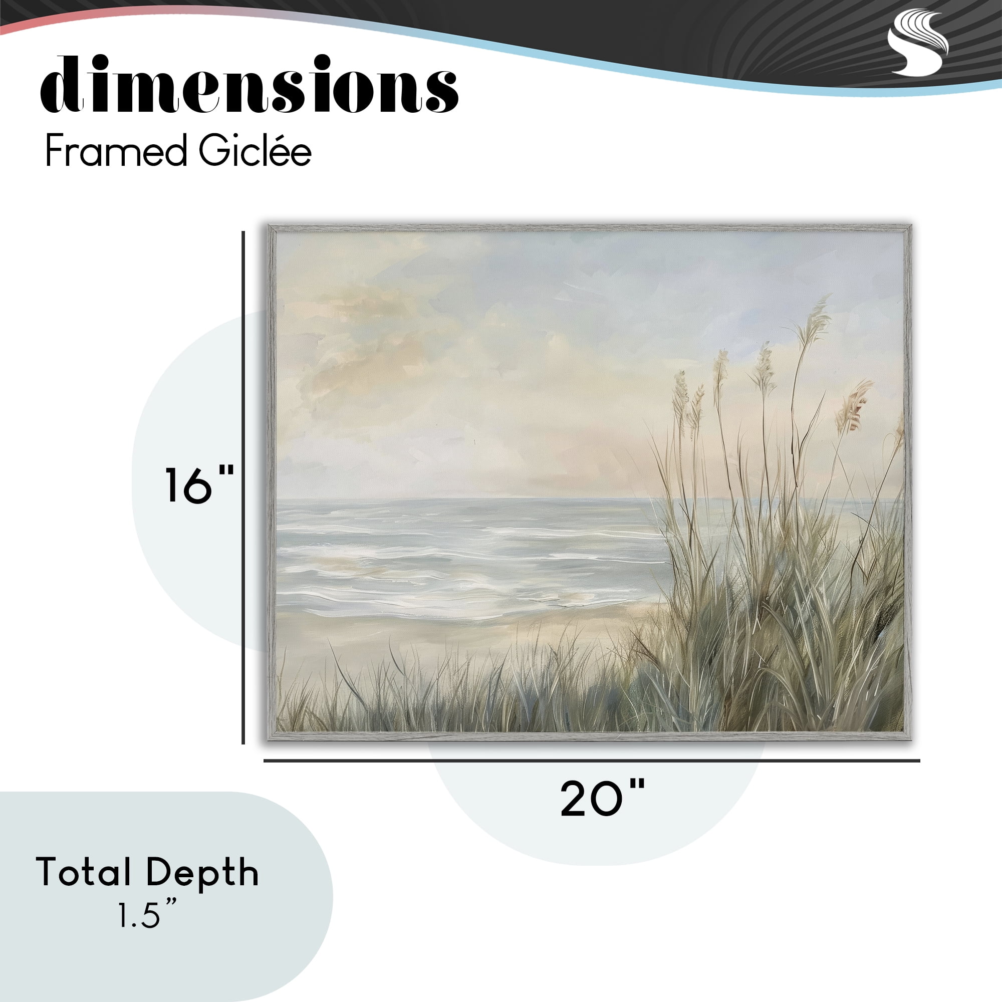 Stupell Industries Scenic Beach Dunes at Dawn Gray Framed Giclee Art, design by Petal Prints Design