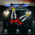 thumbnail image 5 of For Dodge Grand Caravan 2011-2017 LED Headlights Bulbs H9 H11 High and Low Beam Bulbs 4PC, 5 of 12