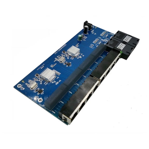 3 Pcs 10/100/1000M Gigabit Ethernet Switch Fiber Optical Media Converter PCBA 8 RJ45 UTP and 2 SC Fiber Port Board PCB