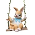 thumbnail image 1 of GROWTH TANK Balançoire Rabbit Statue d'Animal de Jardin Sculpture Suspendue pour Entrée Intérieure Cour Brun, 1 of 9
