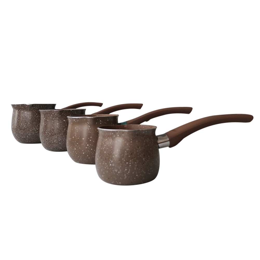 Mini Single Handle Anti-scalding Ceramic Coffee Pot Non-stick Coating Milk Pan