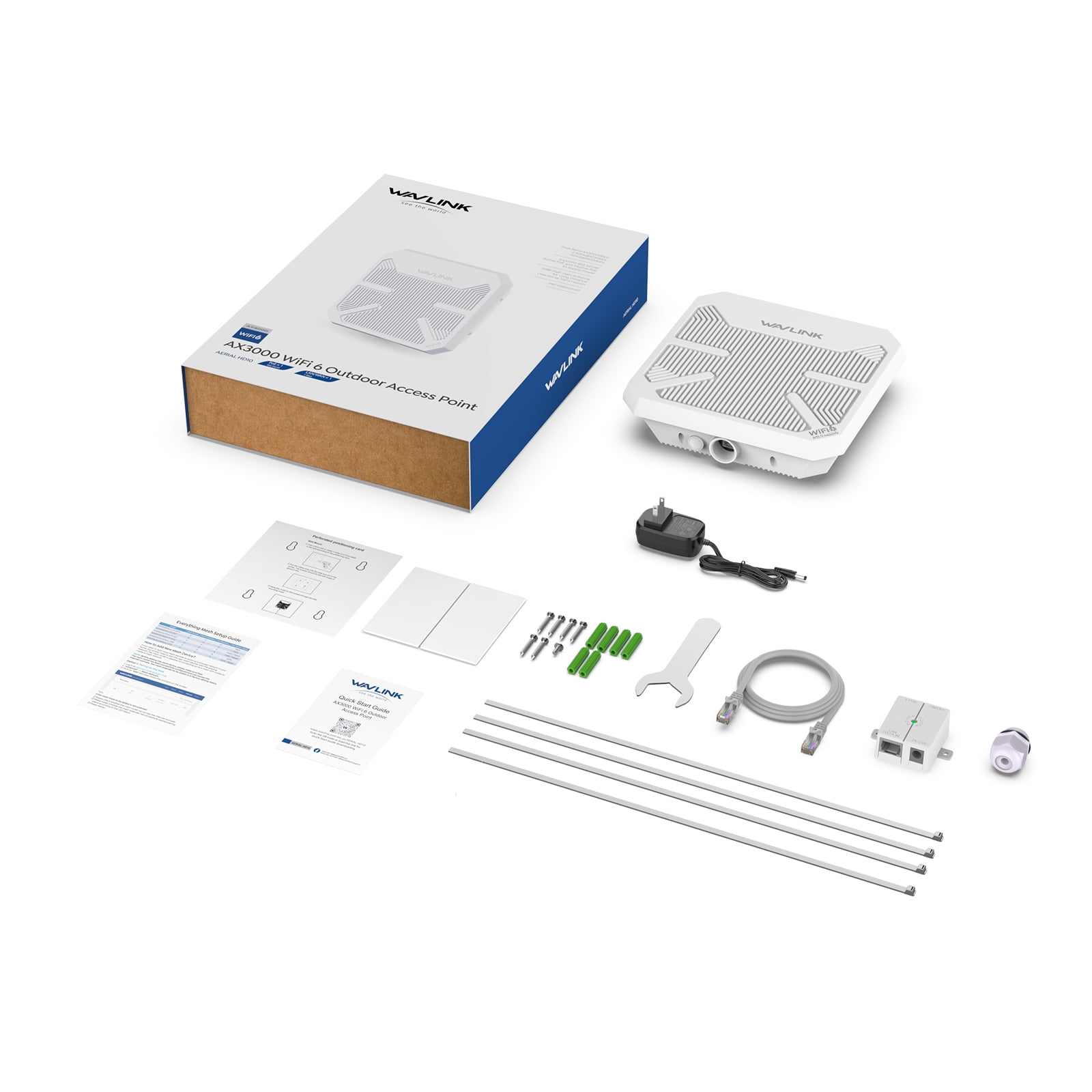 AX3000 Dual Band WiFi Router WiFi6 Extender, WiFi Repeater with PoE, IP67 Weatherproof for Outdoor