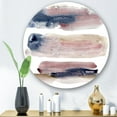 thumbnail image 2 of Designart 'Beige Blue and Pink Clouds' Modern Circle Metal Wall Art 23x23 - Disc of 23, 2 of 5