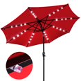 thumbnail image 1 of KOVAL INC. 9ft Solar Powered Lighted Outdoor Market Tilt Patio Umbrella, 1 of 5
