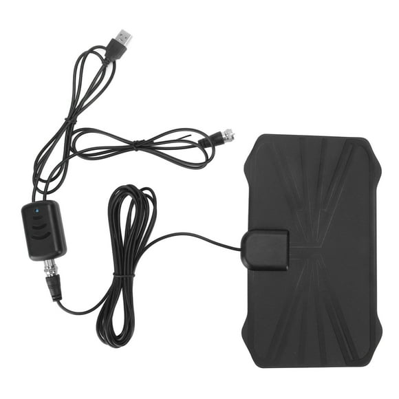 Amplified HDTV Digital Antenna, 360 Degree Reception USB Powered Black 4K 1080P 300 Miles Range High Sensitivity Digital TV Antenna for All Old Smart HDTVs