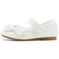 thumbnail image 4 of BURUDANI Toddler Girls Kids Bow-knot Mary Jane shoes Dress Flat Shoes ANGEL-5 WHITE Size 7, 4 of 6