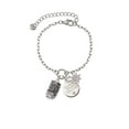 thumbnail image 2 of Delight Jewelry Cherry Blossom Chinese Lantern Silvertone Discover Dream Explore Zoey Charm Bracelet, 6.5+2" Extender, 2 of 4