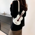 thumbnail image 4 of Jiibva Women Violin Shape Crossbody Bag PU Leather Shoulder Bag Casual Messenger Bag Fashion Handbag, 4 of 7