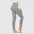 thumbnail image 2 of QATAINLAV Plaid Yoga Leggings for Women High Waisted Butt Lift Fitness Gym Legging Pants Tummy Control Full Length Tight Stretch Leggings Fall Savings of Today Gray XXL, 2 of 7