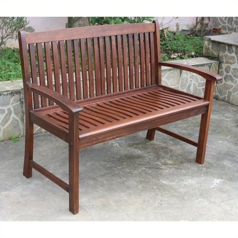Outdoor 2 Person Patio Bench Wooden Garden Solid Wood Love Seat Park Details Outdoor 2 Person Patio Bench Wooden Garden Solid Wood Love Seat Park Furniture