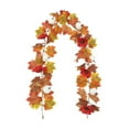 thumbnail image 2 of RBCKVXZ Fall Leaves Garland for Fall Decor - 5.8 ft Artificial Autumns Leaves Vines for Halloween Thanksgiving Decor, Home Mantel Dinner Fireplace Decoration (Red), 2 of 7