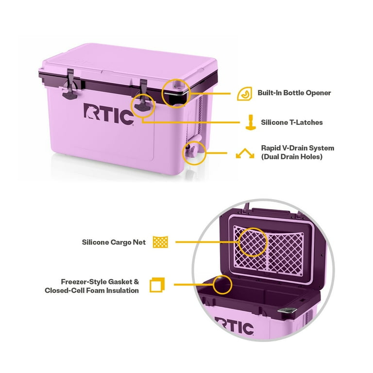 RTIC 32 Quart Ultra-Light Hard Cooler Bundle, with Freezable