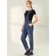 thumbnail image 4 of INSPIRE CHIC Peto De Mezclilla Ajustable Elástico Informal Para Mujer, Mono Largo, Pantalones Vaqueros, Monos Azul XL, 4 of 6