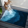 thumbnail image 3 of 2x3 Ft Entryway Area Rug, Navy Blue Waves Kitchen Rug Runner Washable Floor Mat, Coastal Summer Beach Ocean Non Slip Indoor Door Mat Throw Carpet for Bathroom Living Room Bedroom, 3 of 8