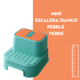 thumbnail image 2 of Mini Escalera/Banco Plástico Reforzado con Antiderrapante Color Verde, 2 of 5