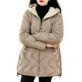 thumbnail image 4 of AUNVITO Women's Lightweight Diamond Quilted Longline Puffer Coat Collarless Winter Jacket Outerwear, 4 of 4