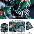 thumbnail image 4 of Sumtumn Hawaiian Shirt Summer Short Sleeves Button Down Shirt Beach Dress Shirts Navy Blue 3XL, 4 of 7