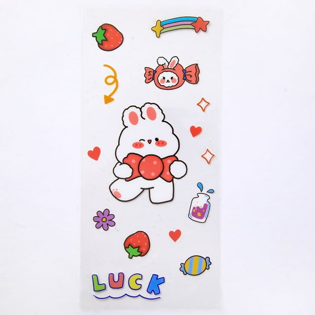 Pegatinas Kawaii Pegatinas De Diario Pegatinas De Diario Pegatinas De Scrapbooking Pegatinas Lindas Fácil De Pelar PET Impermeable Estilo De Dibujos Animados Lindo Patrón Claro