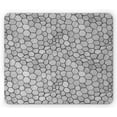 thumbnail image 1 of Geometric Mouse Pad, Hand-Drawn Sketch Deformed Hexagon Shapes Inspired from Honeycomb Structure, Rectangle Non-Slip Rubber Mousepad, Black and White, by Ambesonne, 1 of 2