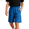 thumbnail image 2 of Liyamei Boys Solid Color Athletic Shorts with Elastic Waist for Summer Play Size 5-14,Blue, 2 of 6