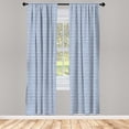 thumbnail image 3 of Ambesonne Harbour Stripe Curtains, Hand Drawn Sea, Pair of 28"x95", Night Blue White, 3 of 5
