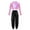 Pink, variant on YEAHDOR Girls Hip Hop Dance 2Pcs Outfit Metallic Crop Top with Chain Pocket Pants Gym Yoga Suit Sportswear Silver 16