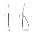 thumbnail image 4 of 1 Set 2 unids de acero inoxidable camarones peladores Pasillos Peeling Alicates para el hogar (Plata), 4 of 6
