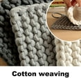 thumbnail image 3 of Hand-woven coasters plain cotton rope thick square insulation pad Cup pad simple thickened absorbent pad. - beige, 3 of 5