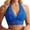 Blue, variant on Iugvhana Women's Lace Halter Bras V-Neck Side Closure Push Up Bra Backless Elegant Scalloped Trim Party Date Night Bras Daily Bra Black XL