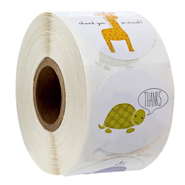500Pcs Pegatinas Tarjetas Etiqueta Papel Kraft Bolsa De Regalo Caja Embalaje Sello Sunnimix Etiquetas engomadas lindas del papel