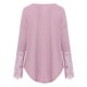 thumbnail image 3 of Blusa Con Cuello En V Cuello En V Blusa De Un Solo Pecho Panel De Encaje De Poliéster Camisa De Manga Larga Para Mujer Para Otoño E Invierno Rosa XL ANGGREK Otros, 3 of 8