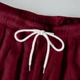 thumbnail image 6 of Dresfit Fuzzy Pajama Pants for Men Fall Flannel Pajamas Fleece Lined Pant Warm Comfort Plush Solid Color Sleepwear Thick Fluffy Drawstring Bottoms with Pockets Wine 3XL, 6 of 9