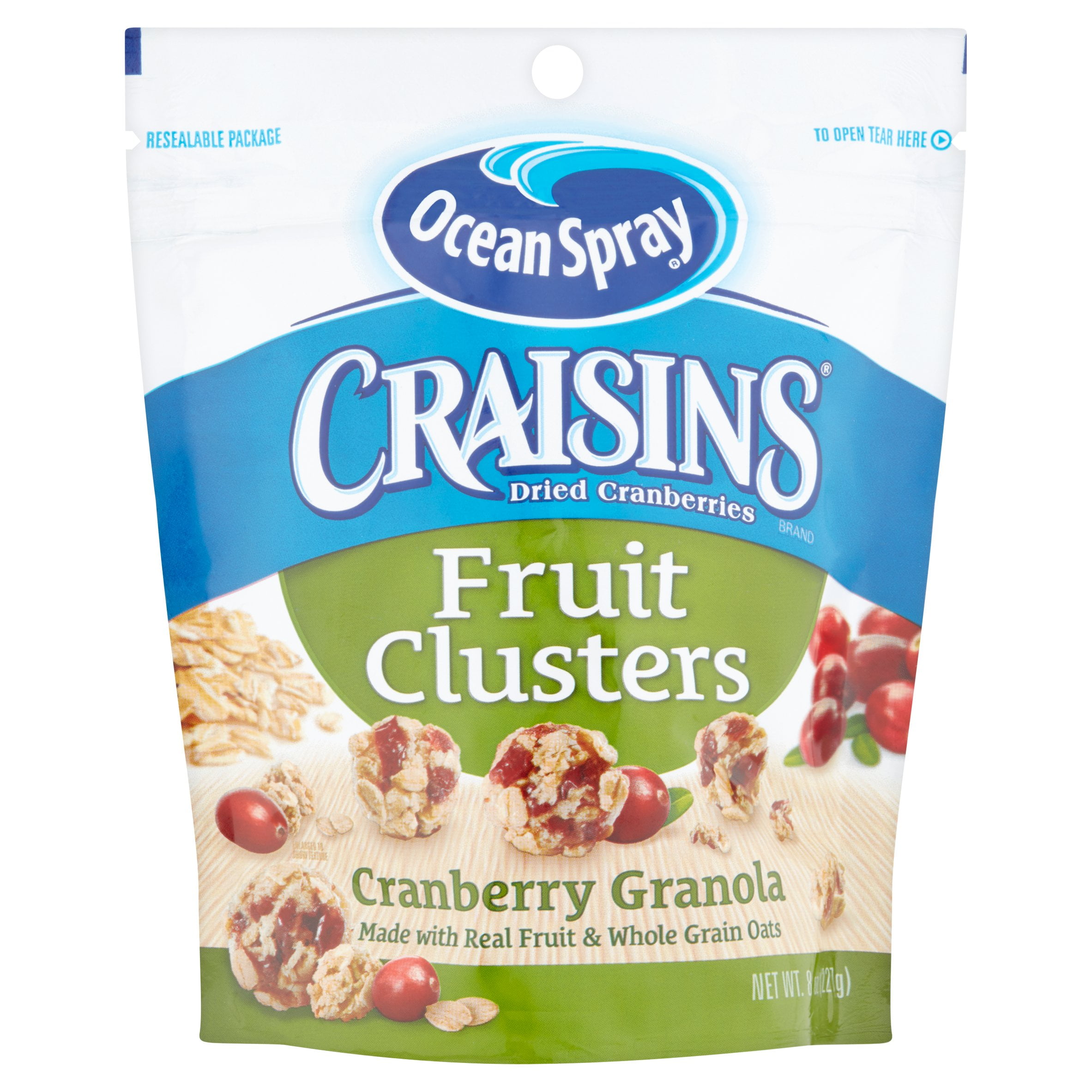 Craisins Dried Cranberries Cranberry Granola Fruit Clusters 8 oz. Bag by Ocean Spray Cranberries, Inc., a Grower Cooperative,
