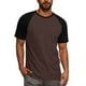 thumbnail image 2 of Tops para hombre, blusas y camisas de manga corta con cuello redondo para hombre, jersey de dos colores con bloques para hombre, camiseta deportiva informal de fitness, pijama, blusa de poliéster de m, 2 of 9
