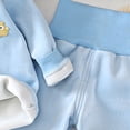 thumbnail image 6 of Kogui Baby Pajamas Girl 2 Piece Girls Fleece Lined Thermal Underwear Set Bear Print Long Sleeve Top and High Waist Pants Baby Toddler Pjs 12 18 Months (Blue,12-18 Months), 6 of 7