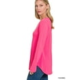 thumbnail image 2 of Zenana Plus Size Relaxed Fit Long Sleeve Round Neck & Hem Jersey Tee Shirt Top, 2 of 4