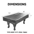 thumbnail image 5 of GSE Games & Sports Expert 7'/8'/9' Heavy Duty Leatherette Billiard Pool Table Cover. Tearproof & Waterproof Cover for Pool Table, Tennis Table (4 Colors Available), 5 of 8