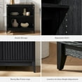 thumbnail image 4 of mopio Brooklyn Black Oak Storage Cabinet, Modern Farmhouse Entryway Accent Cabinet for Living Room, 4 of 9