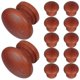 thumbnail image 1 of Cabinet Knobs Wooden Drawer Handles For Cabinets Simple Design Furniture Hardware Dark Red 12Pcs Edition 0711, 1 of 5