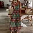 thumbnail image 2 of Crochet Granny Square Yarn Pattern Sleeveless Dress dress long sleeve dress women's jumpsuit Aesthetic clothing, 2 of 5