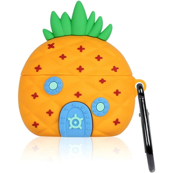 for AirPod Pro Case Cartoon for AirPods Pro Air Pods Pro Cases Cover Character Funny Design Fun 3D Cute Kawaii Unique Fancy Soft Silicone for Girls Boys Teen Kids (Pineapple House)