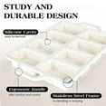 thumbnail image 6 of Silicone Muffin Pan, Silicone Cupcake Pan, White Silicone Loaf Pan with Metal Frame , Non,Stick for Muffins & Baking , Oven Safe & Easy Clean, by Goohae, 6 of 9