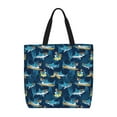 thumbnail image 1 of Easygdp Cartoon Surfer Sharks Bolsa Tote para Mujer, Bolso de Hombro para Trabajo, Playa, Viajes, Compras y Supermercado, 1 of 7