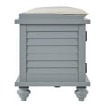 thumbnail image 4 of Weston Home Georgia Entryway Storage Bench with Cushion, Frost Gray, 4 of 7