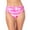 Pink, variant on CALIFORNIA WAVES Women's Pink Tie Dye Ruched Side Tie High Waisted Swimsuit Bottom L
