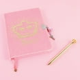 thumbnail image 2 of Juicy Couture: Velvet Locking Journal & Pen Set - Pink & Gold, Make It Real, Teens Tweens & Girls, Fashionable 200 Page Lined Journal, Take Notes In Class, Sketch & Doodle, Diary For Kids Ages 8+, 2 of 7