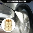 thumbnail image 2 of Adaptador de pistola de lavado a presión hembra universal para coche, bronce M18 x 1.5 tono cobre, 2 of 7