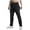 Black, variant on Men's Casual Long Elastic Legging, Floral Print Waistband Sweat Pants, Jean Cut Straight Fit Daily Sanitary Workout Lounge Pants