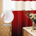 thumbnail image 3 of No Hook Shower Curtain, Dark Red Black Ombre Shower Curtains for Bathroom with See Through Top Window, Modern Abstract Art Striped Gradient Waterproof & Washable Bath Curtain 60"x72", 3 of 9