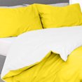 thumbnail image 3 of SGI Bedding 3 Piece Reversible Cotton Duvet Cover Yellow Solid 600TC Oversized King, 3 of 8